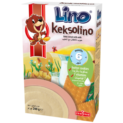 Podravka Lino Keksolino Cookies and Milk Instant Cereal Flakes