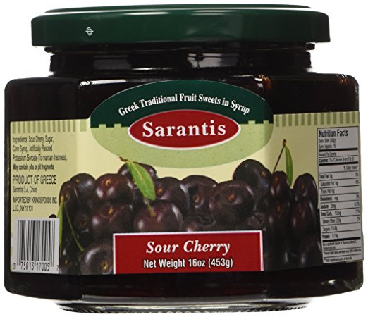 Sarantis Sour Cherry Preserve 16oz Mediterranean Foods