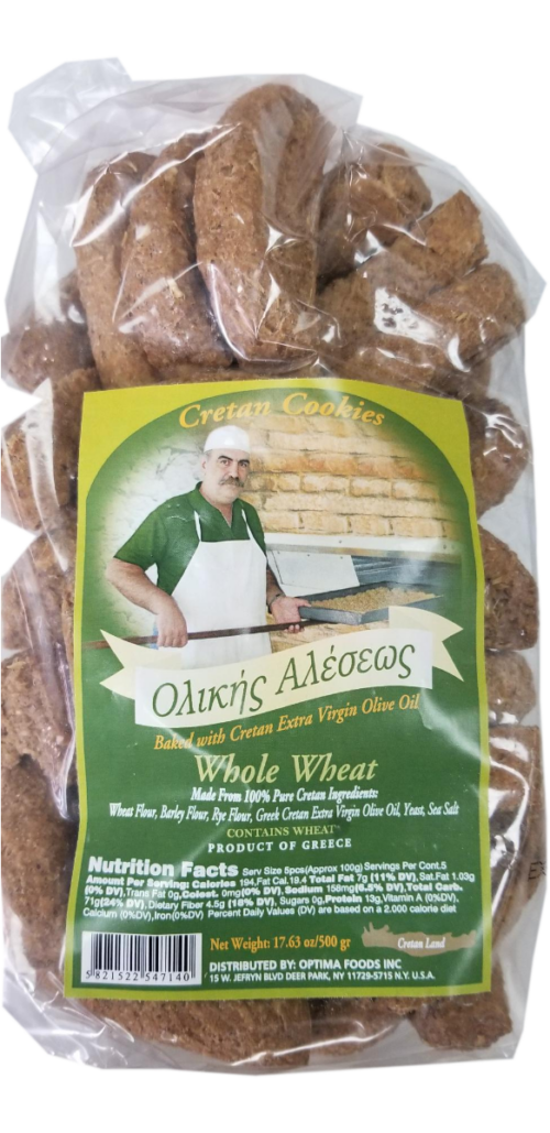 Cretan Whole Wheat Rusks with Extra Virgin Olive Oil (500g)